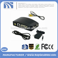 Composite Video AV S-Video RCA to PC Laptop VGA TV Converter adapter box New